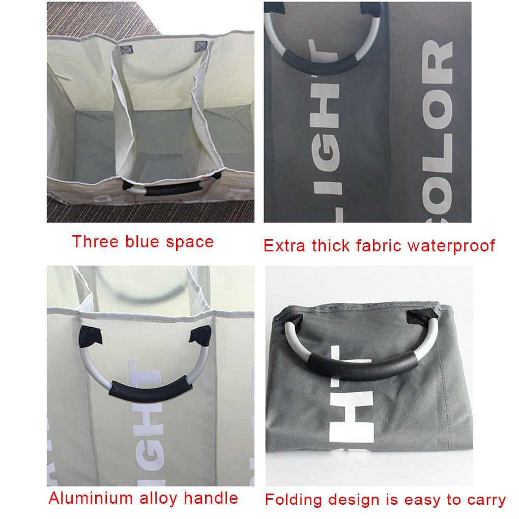 Wasserdichter Wäschekorb mit 3 Fächern