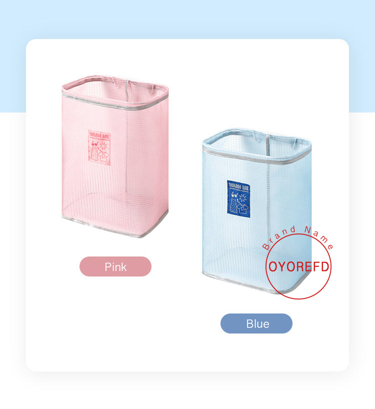 An der Wand befestigter atmungsaktiver kleiner Wäschekorb