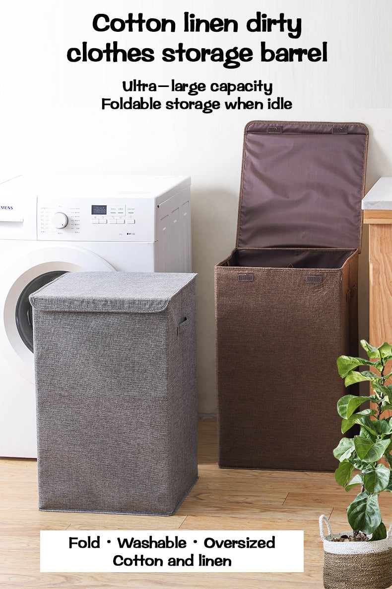 Großer Wäschekorb mit Sitz