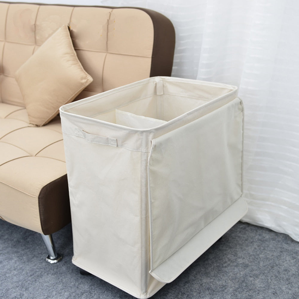 Rollbarer Wäschekorb weiß