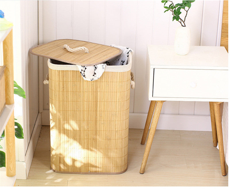 Einfacher Wäschekorb mit Deckel